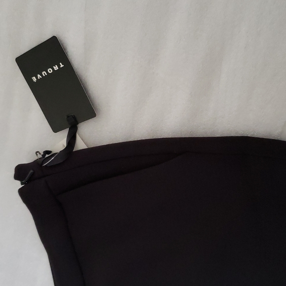 Trouvé NEW Metal Grommet Hem High Low Side Slit SKIRT Black NWT Business 🎉HP🎉 - Picture 12 of 16